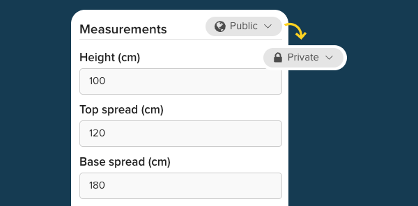 edit measurements